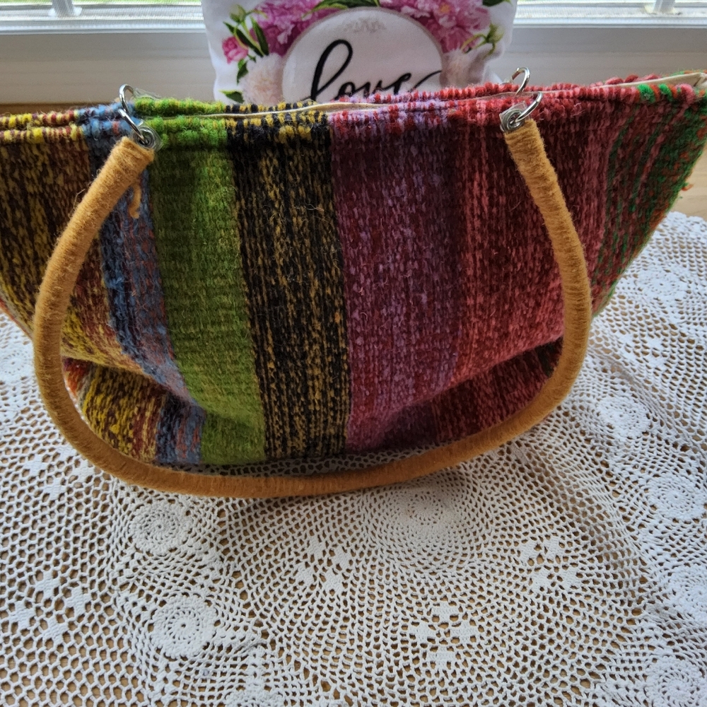 Handmade Colorful Wool Purse,Handbag - Picture 3 of 8